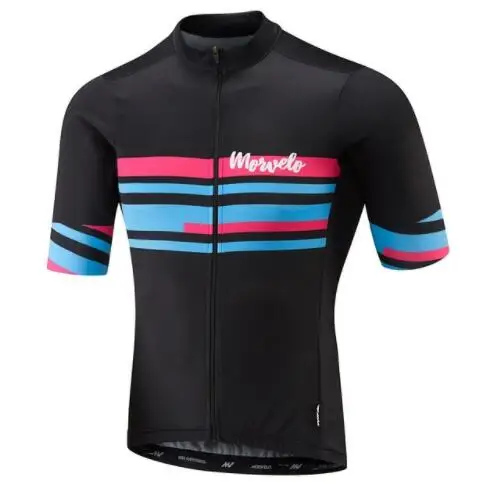 Новинка 2018 Спортивная быстросохнущая велосипедная майка Morvelo с коротким рукавом