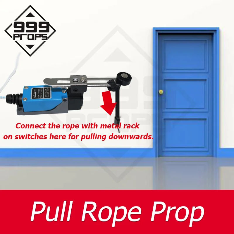 Room escape Pull Rope Prop puzzle room  pulling the rope switches in correct order to open door escape customized props enlarge