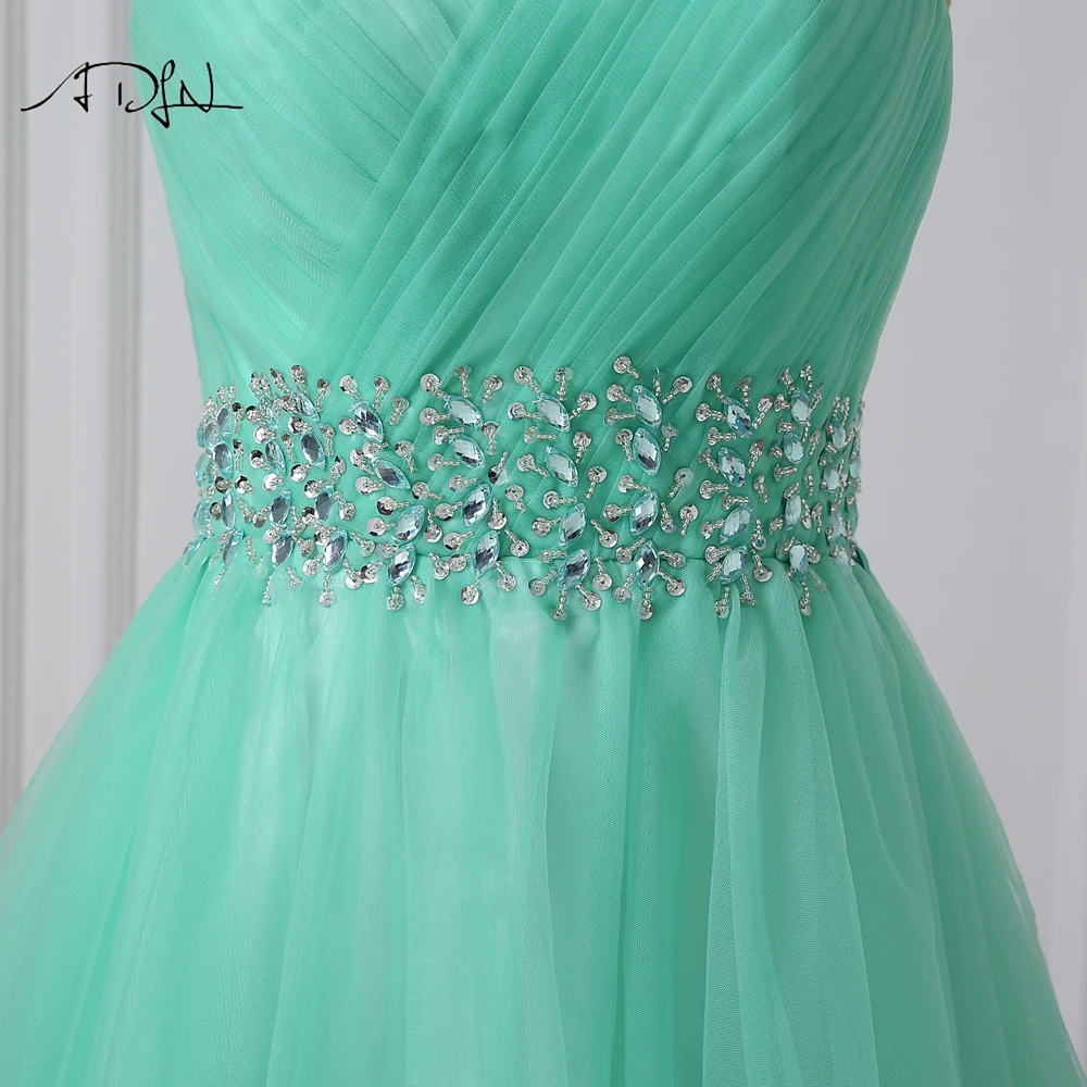 Милое Мятное платье ADLN милое Тюлевое ТРАПЕЦИЕВИДНОЕ короткое вечернее с бисером