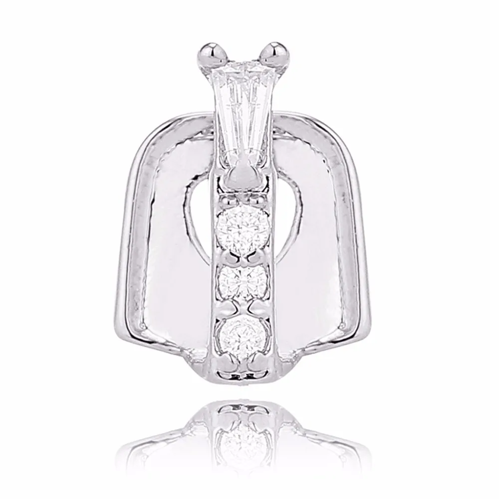 TOPHIPHOP Creative New Style Grillz Luxury Zircon With Diamond Gold Brace Single Tooth Unisex |