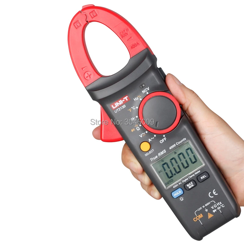 UNI-T UT213B AC 400A цифровой клещи True RMS Амперметр Сопротивление/Емкость/частота/температура тест NCV