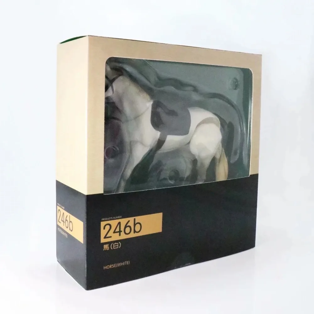 Fgima 246 лошадь белый и каштан подвижная ПВХ Figma кукла украшение фигурка лошади Коллекция Модель игрушки 2 цвета 15 см