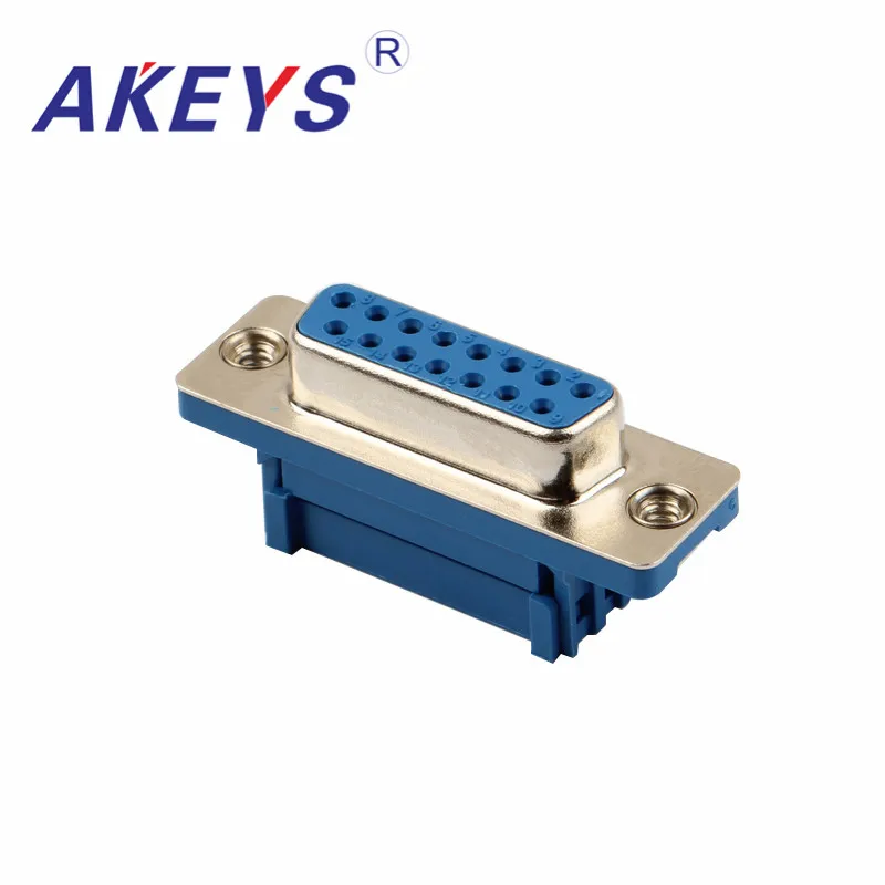 

5PCS Computer Interface DB15 Pressure Line Type Blue Core VGA Interface Female