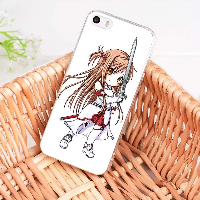Чехол для телефона MaiYaCa Sword Art Online SAO Anime Manga с уникальным дизайном iPhone 8 7 6 6S Plus X 10 5 5S