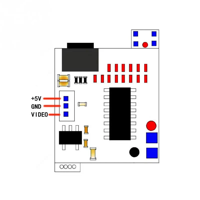 Передатчика радиоуправляемой модели к компьютеру модуль 7081U DC 5V 5 8G 48CH Raceband 25/100/200