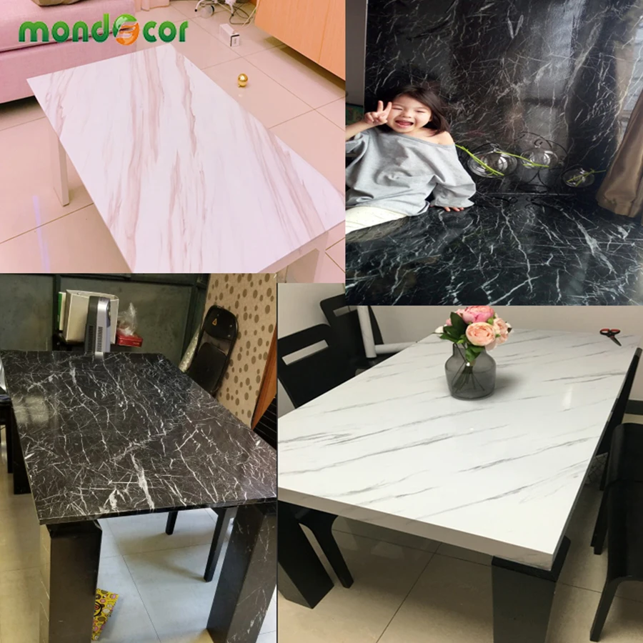 Толстые водонепроницаемые ПВХ мраморные обои рулон для кухни столешница мебели