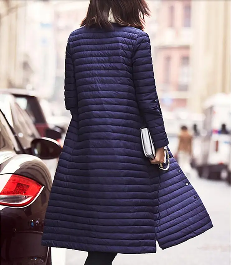 Новинка Зимы 2016 г. хлопковая пуховая куртка Высокое качество Женская длинная