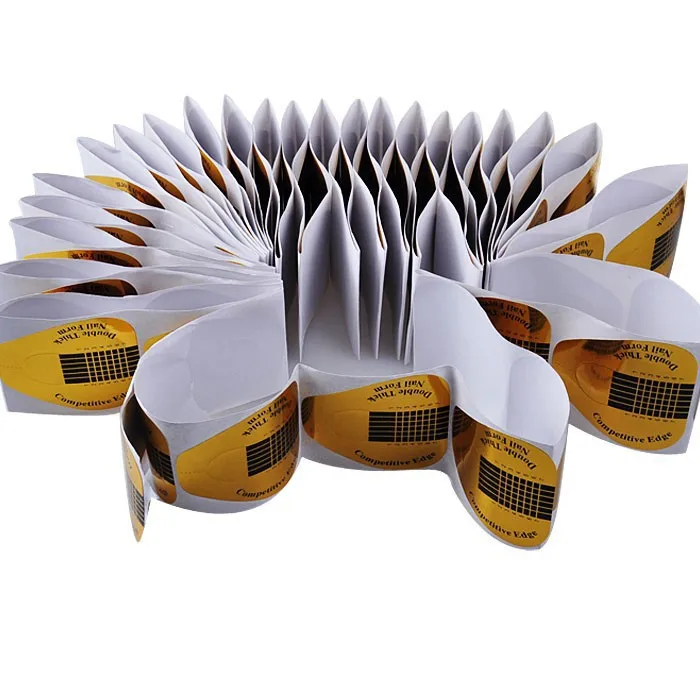 100 шт./упак. золотистые подковообразные формы для ногтей маникюра наращивания с