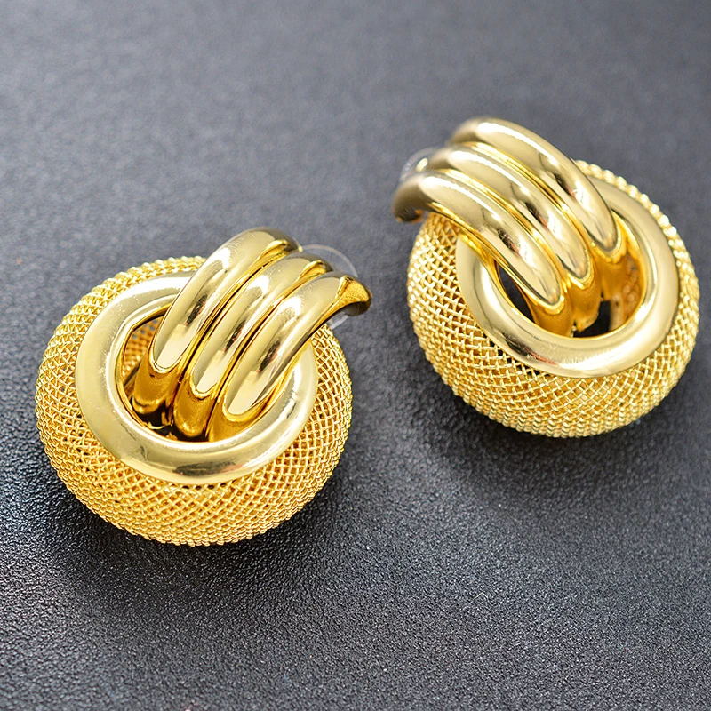 Sunny Jewelry классические большие круглые серьги для женщин модные гвоздики