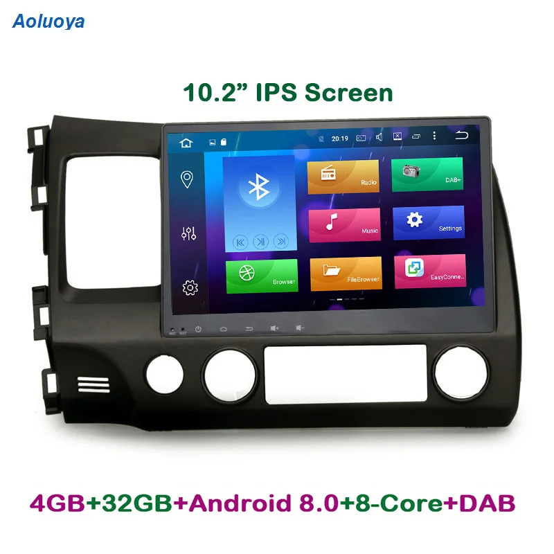 Aoluoya IPS 4 Гб ОЗУ 32 ПЗУ Восьмиядерный Android 8 0 автомобильный DVD GPS навигационный плеер