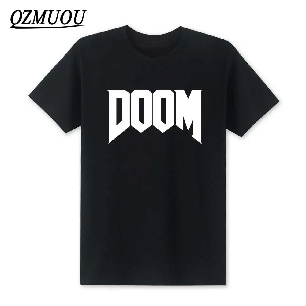 Новая модная футболка Doom All Time Great Video Game Unoffical in Mens футболка с круглым вырезом хлопковая футболка высокого качества размер XS-XXL - Цвет: Black1
