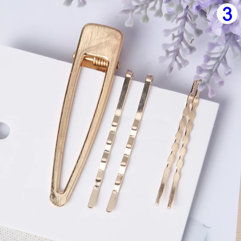 Милая металлическая заколка для волос с имитацией жемчуга простая шпилька