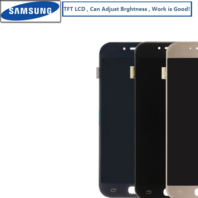 ЖК дисплей с регулируемой яркостью для SAMSUNG GALAXY A5 2017 цифровым преобразователем A520
