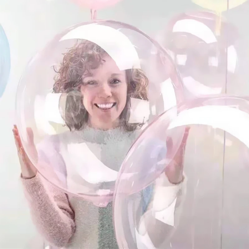 1 комплект покрытый 18/24/36 дюймов с блестящими светодиодами balloontransparent с украшением в виде кристаллов пузырь воздушные шары с гелием для День рождения круглые шарики Свадебный декор