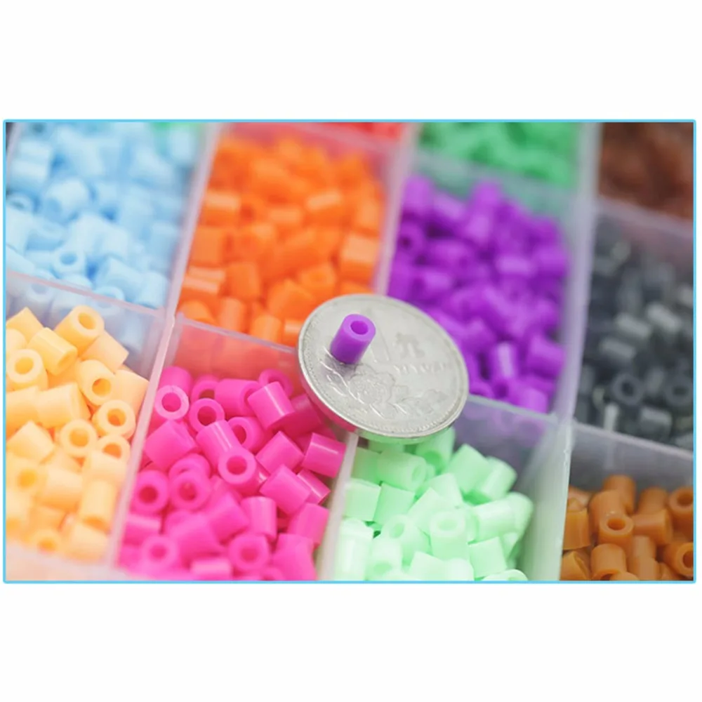 

24 Colors Hama beads 5mm Perler Beads 2400 pcs Craft DIY Handmaking Fuse Creative Intelligent Educational toy for Kids Children