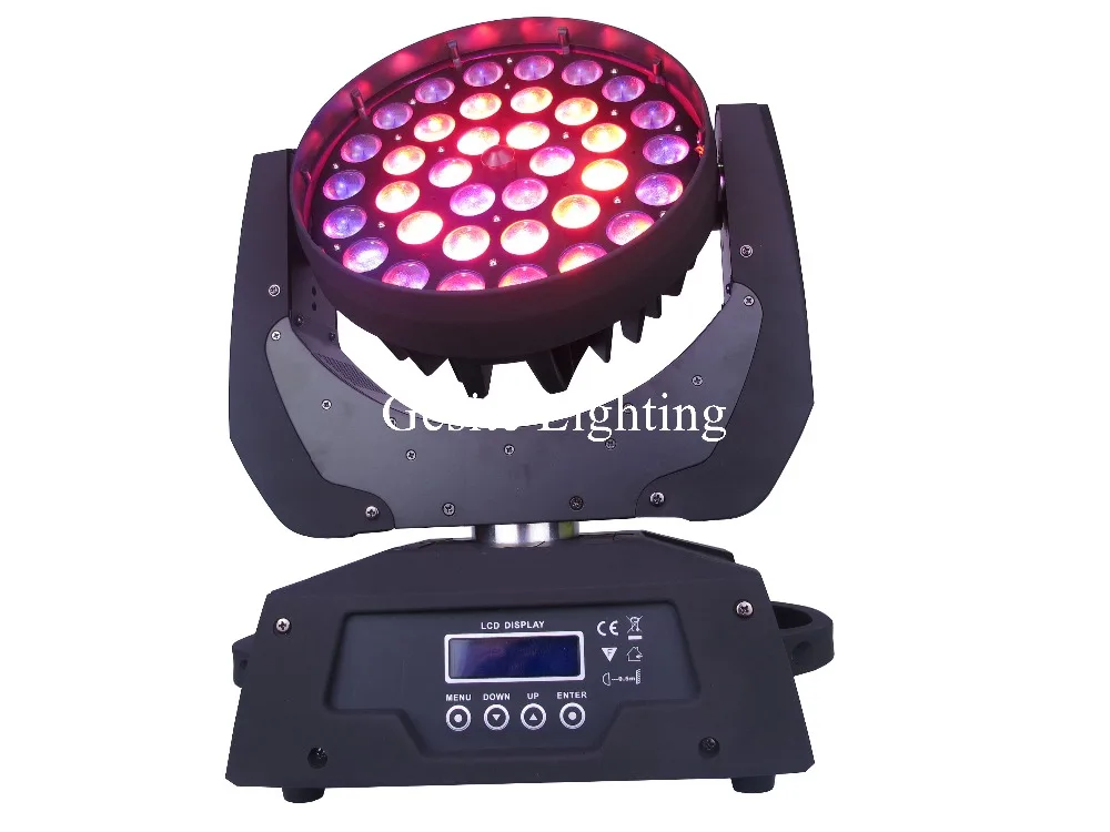 

Free shipping 36pcs 18w rgbwa+uv led moving head light beam zoom wash light