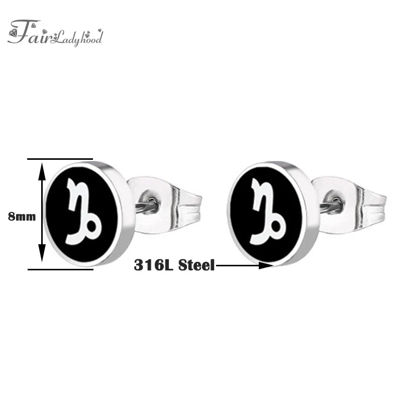 1 пара серьги-гвоздики в стиле панк 8 мм | Украшения и аксессуары