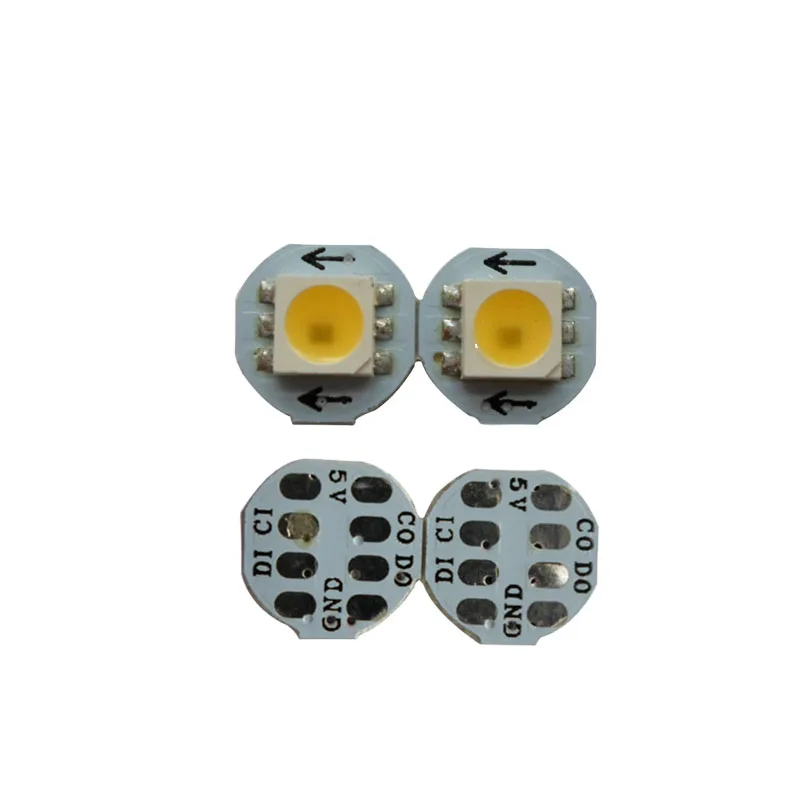 

1000X Wholesale 0.2W white APA102 ic built-in 5050SMD LED with heatsink DC5V input express free shipping