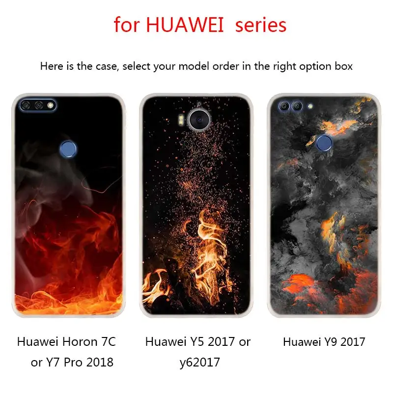 Чехлы с рисунком огня и дыма для телефонов Huawei Mate 30 20 10 Lite Pro Мягкий силиконовый