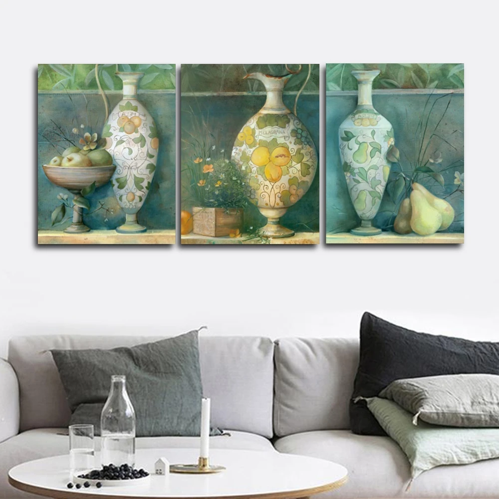 

Porcelain vase Wall Pictures Poster Print Canvas Painting Calligraphy Decorative for Living Room Bedroom Home Decor Frameless