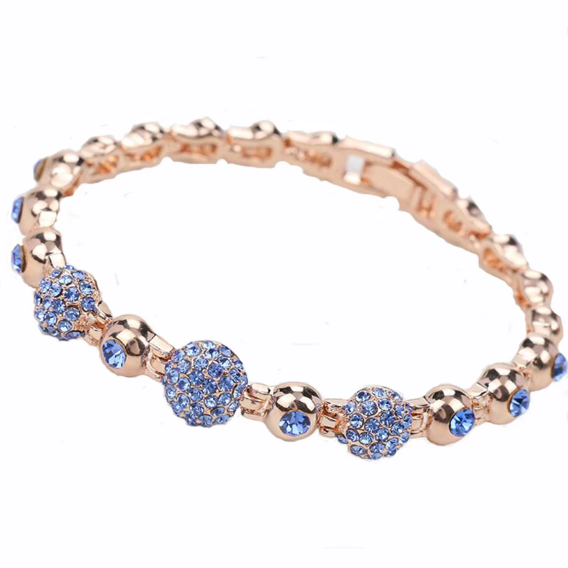 Винтажный панк браслет с круглыми шариками Классический золотой цвет