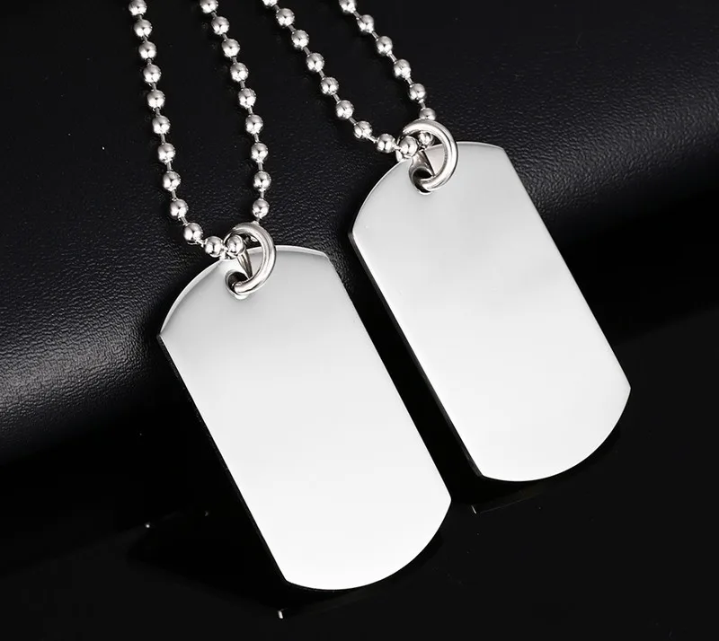 Vnox Нержавеющая сталь dog tag Цепочки и ожерелья Классическая мода Для мужчин Цепочки и ожерелья ювелирные изделия полированный