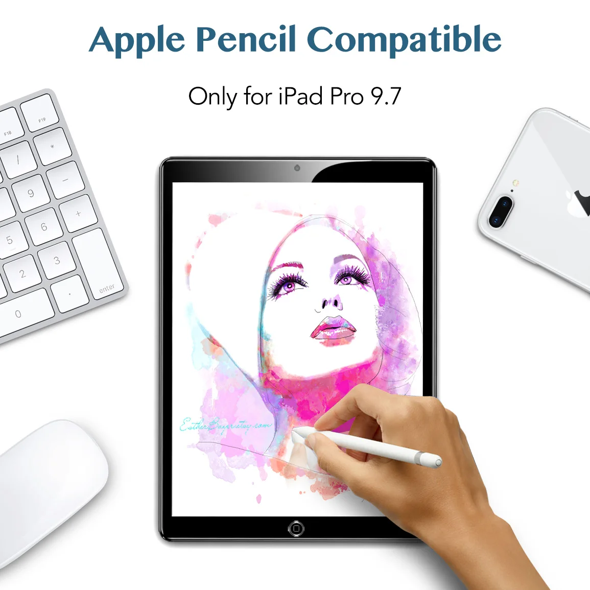 ESR Защита экрана для iPad 9 7 2018 Закаленное стекло пленка Air2 Pro 2017 Защитная стеклянная