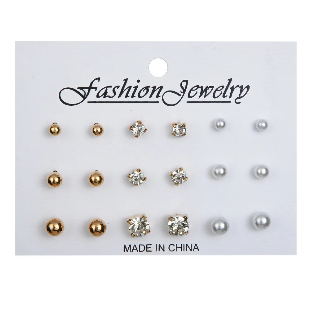 Серьги гвоздики с кристаллами Стразы различные размеры|Серьги-гвоздики| |