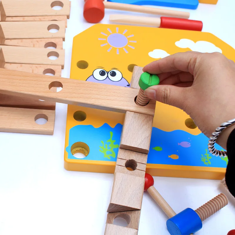 Wooden Toys Disassembly Tools Chairs Nuts Assemblies Luban Intellectuals Learning for Children | Игрушки и хобби