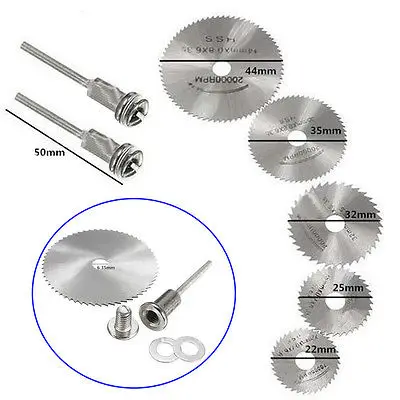 

7Pcs/Set HSS Circular Wood Cutting Saw Blade Disc Mandrels for Dremel Rotary Tool