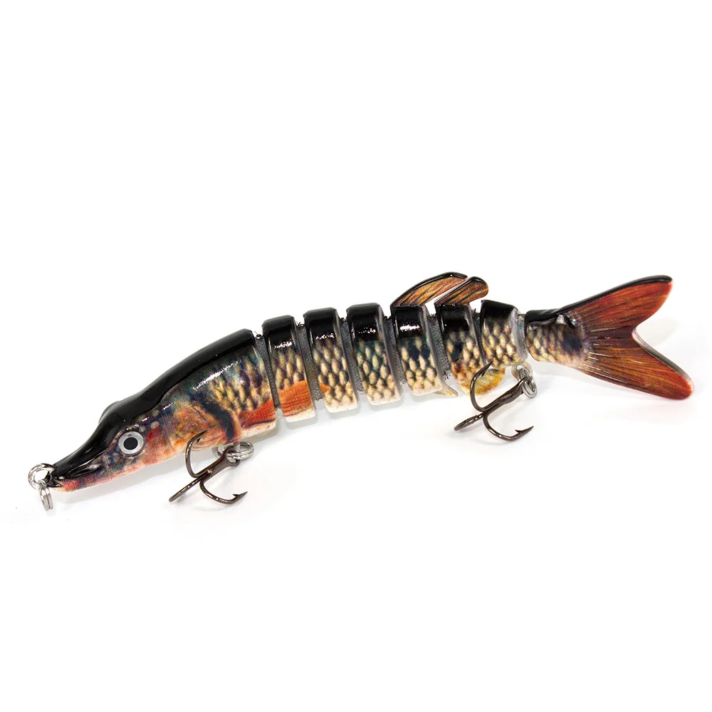 DF8-02 1 шт. Соединенные рыболовные блесны Swimbait 12,5 см 21 г 8 segemants воблеры для ловли щуки жесткие приманки искусственная приманка isca рыболовные снасти - Цвет: DF8-02