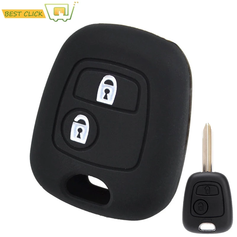 Силиконовый чехол для ключей от машины Peugeot 107 206 207 307 406 408 607 защитный без ключа