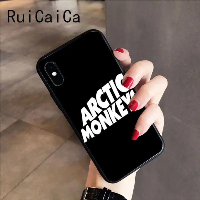 RuiCaiCa a arctic monkeys мягкий черный чехол для телефона iPhone 8 7 6 6S 6Plus X XS MAX 5 5S SE XR 10 Чехол
