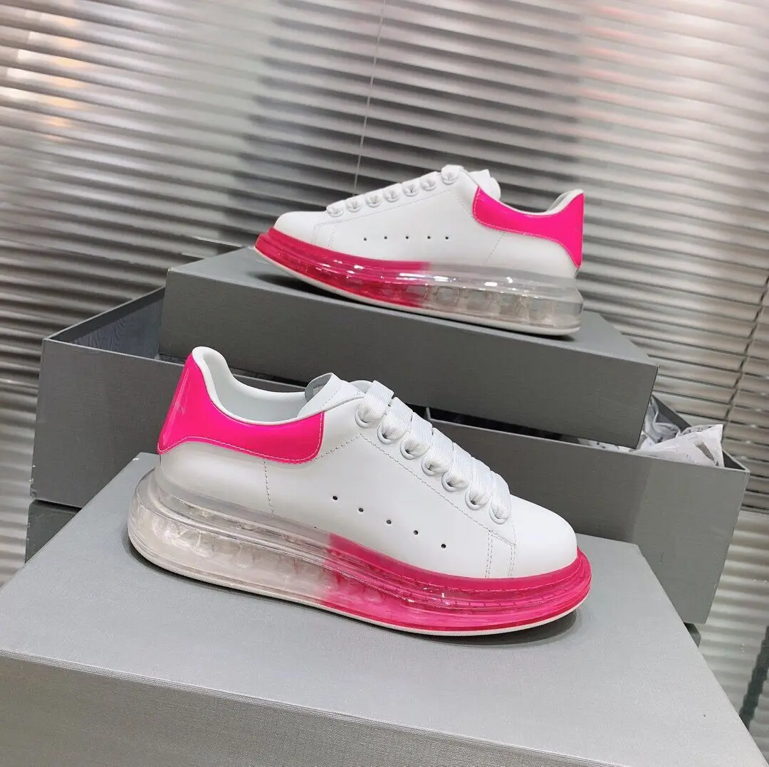 Buono Scarpe/популярные женские кроссовки из натуральной кожи; Повседневная кружевная обувь на платформе; Прозрачный каблук; женские брендовые кроссовки;