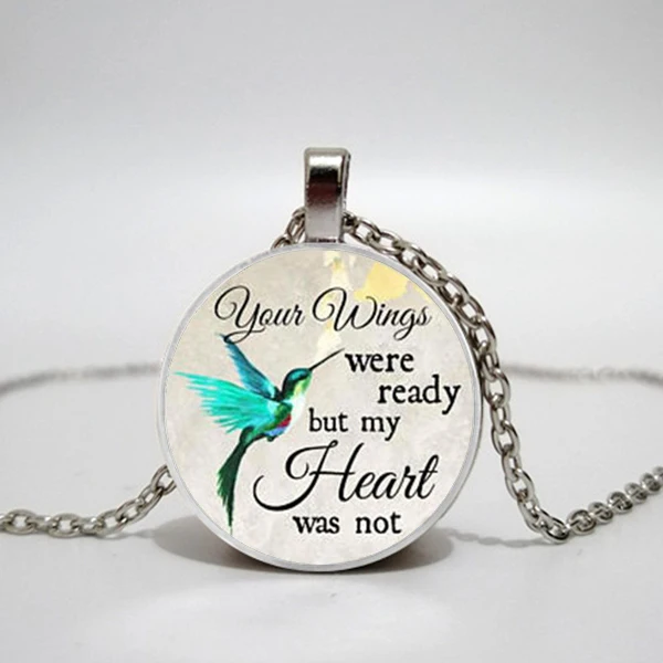 Commemorating the charm necklace your wings are ready but my heart is not losing loved ones in memory sadness or loss | Украшения и
