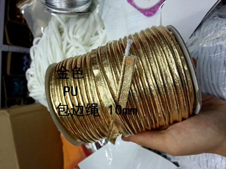 Переплетная лента из искусственной кожи PU Серебристая или золотистая для