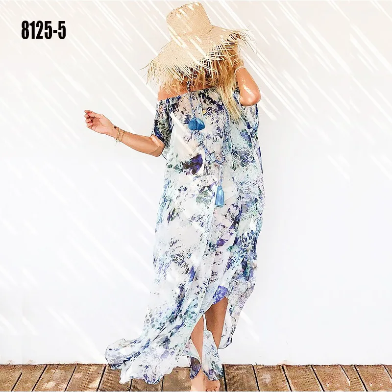 Женское платье на тонких бретельках повседневное пляжное с цветочным принтом