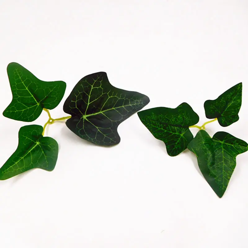 10 шт. искусственный Шелковый тройник зеленые листья/Свадебные украшения для дома