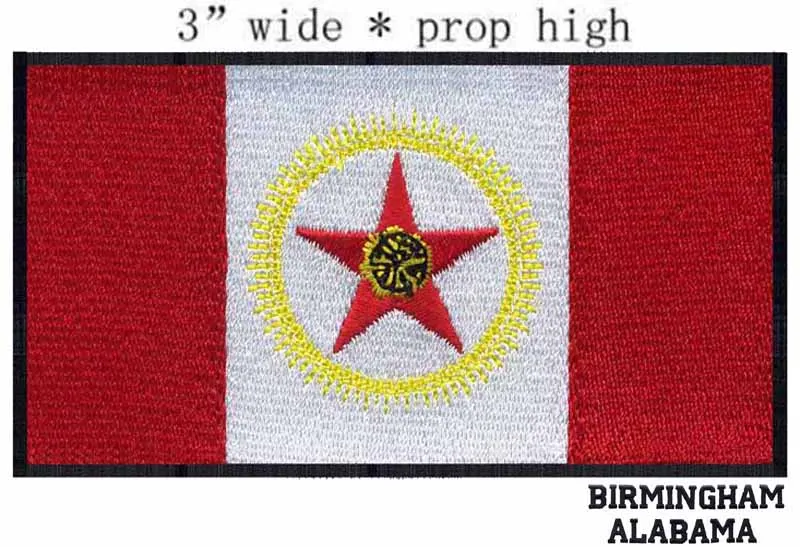 Бирмингема Alabama флаг США 3 &quotШирокая вышивка патч для наклеек одежды/маленький