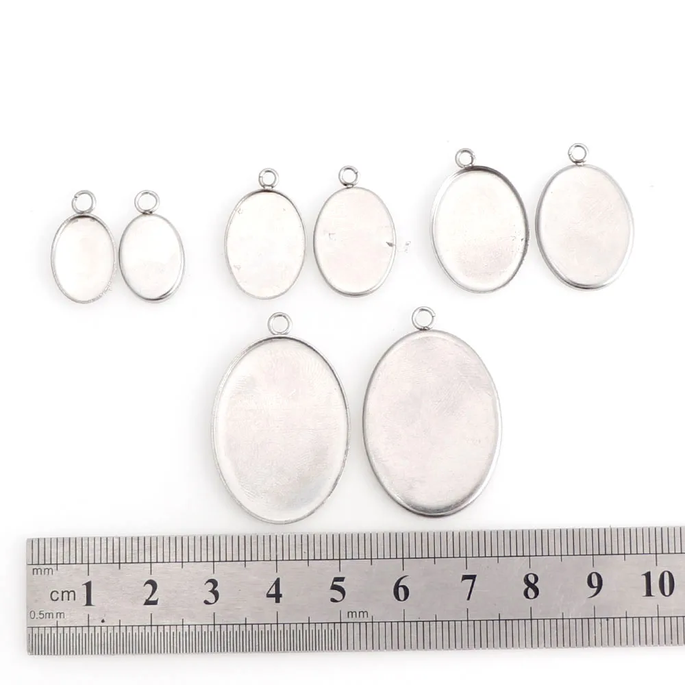Основа для кабошона из нержавеющей стали 10 шт.
