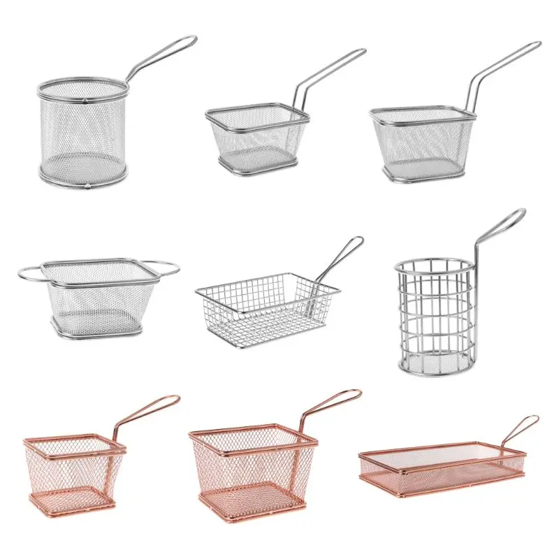 Корзины для жарки фритюрница из нержавеющей стали корзина ситечко сервировки