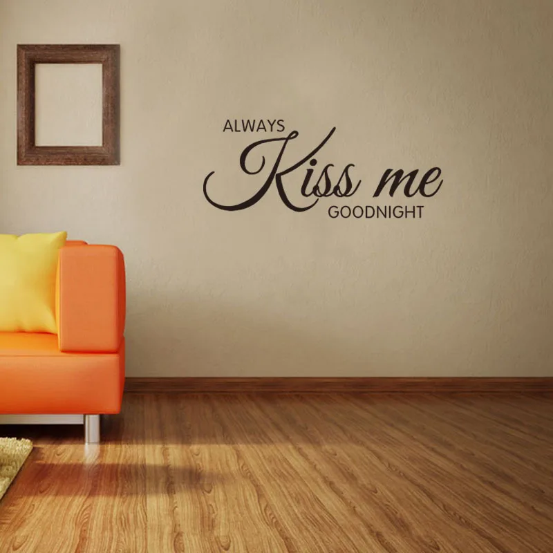 Фото GB537 Kiss Me Goodnight наклейки на стену для гостиной украшение дома Наклейка детской GB537 Kiss Me Goodnight наклейки на стену для гостиной украшение дома Наклейка детской