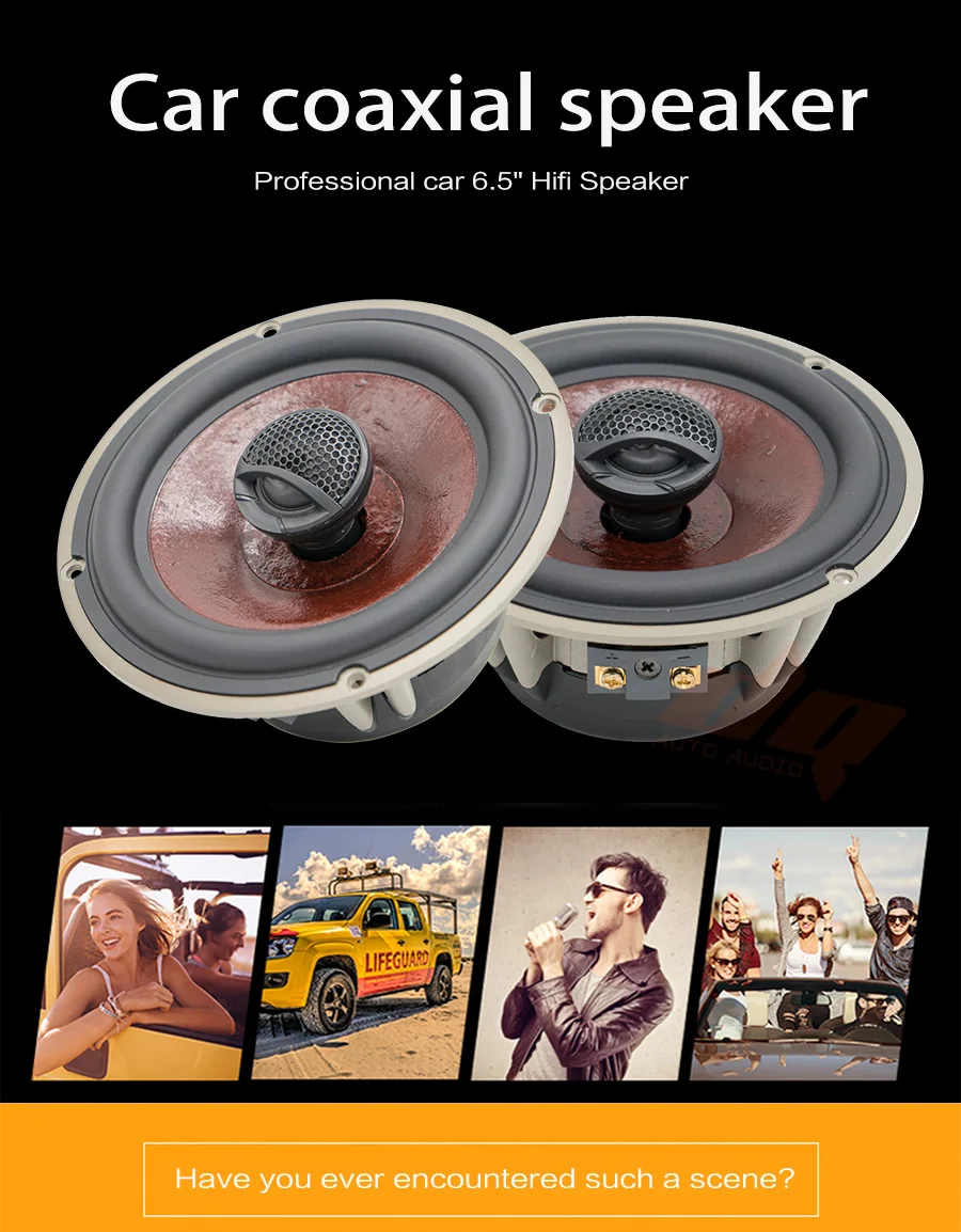 Высокое качество звука автомобиля аудио 6,5 дюймов Hi-Fi профессиональные коаксиальные динамики системы двухсторонний Шелковый твитер сабвуфер для автомобиля авто