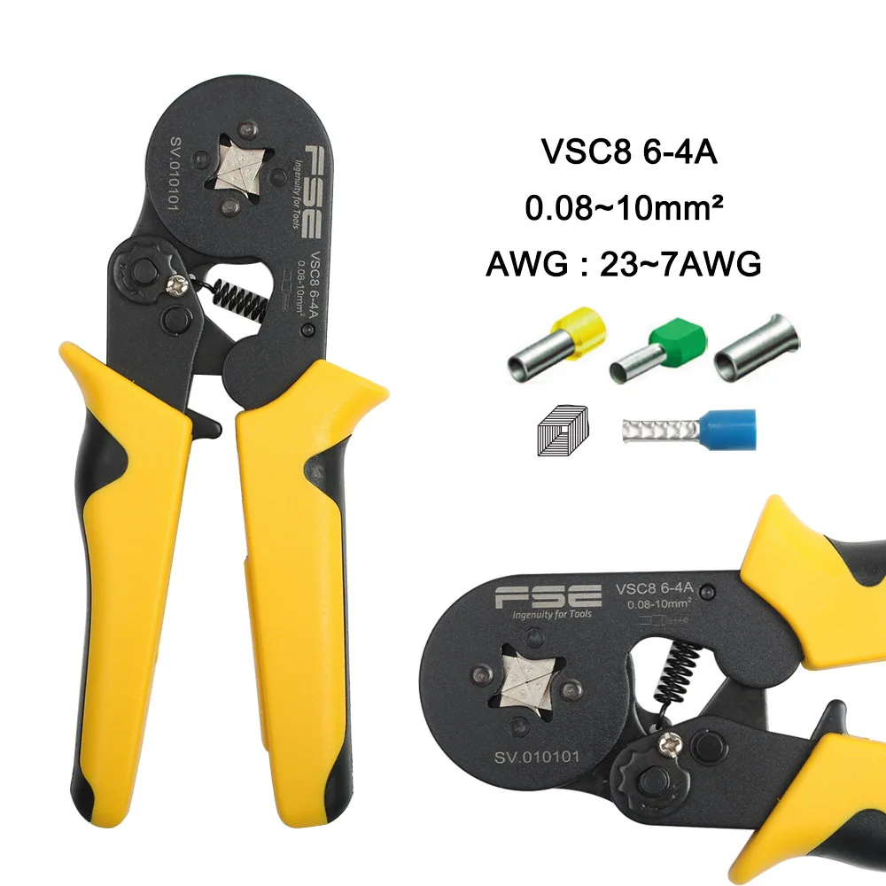 VSC8 6-4A VSC9 10-6A VSC10 16-4A 0,08-10MM2 AWG 23-7 Crimpping плоскогубцы Crimpper для трубки обжимной терминал Ручной инструмент