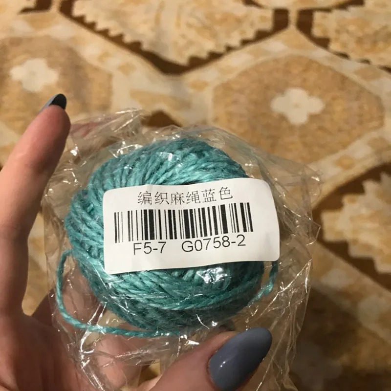 blue 30 м натуральный Мешковина гессианский джутовый шнур-шпагат пеньковая веревка струны подарочная упаковка струны рождественские и вечерние принадлежности - Цвет: blue