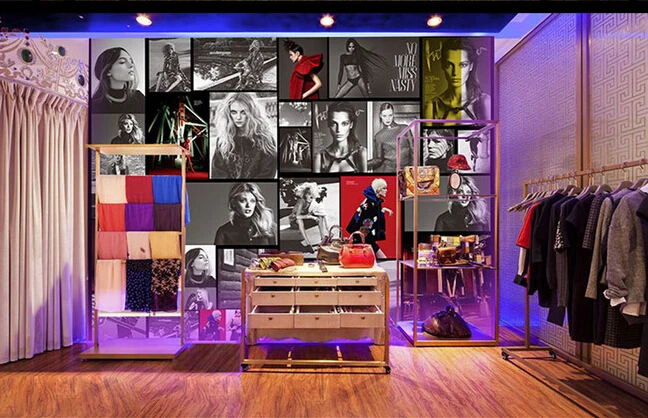 Пользовательские фото обои ретро Звезда плакаты фрески для магазина одежды кафе