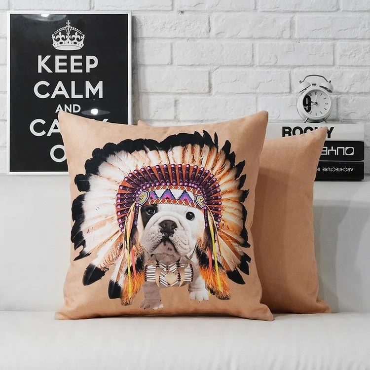 Креативный плюшевый чехол для подушки с изображением собаки из мультфильма