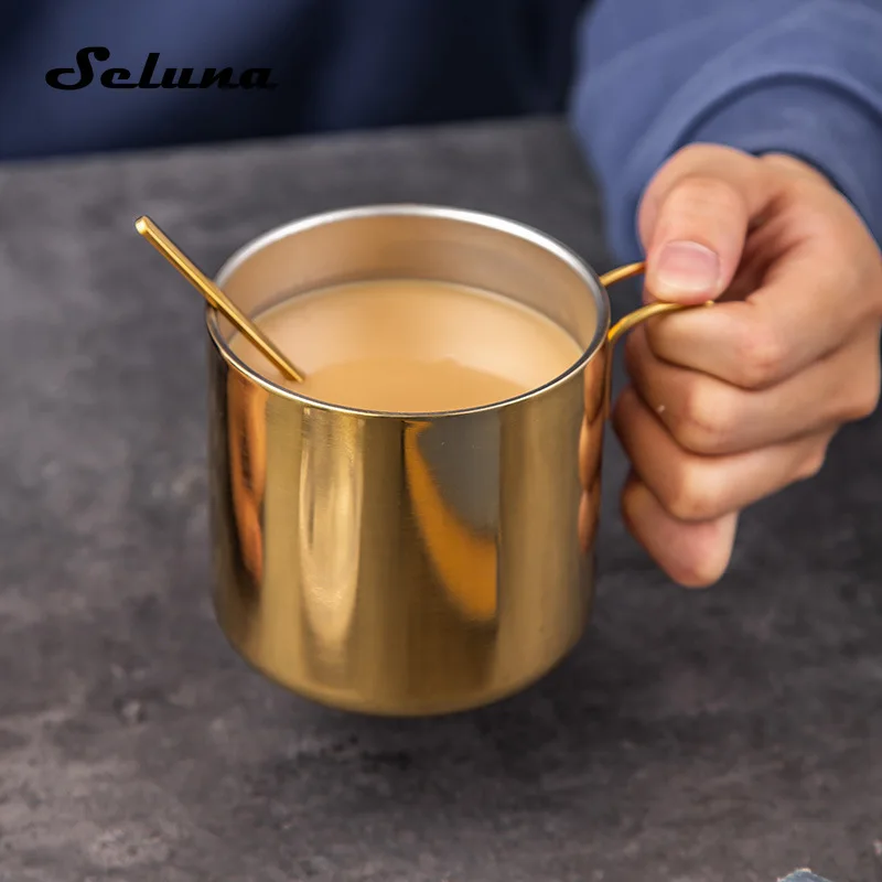 Дорожная кофейная кружка из нержавеющей стали с двойными стенками и крышкой 400