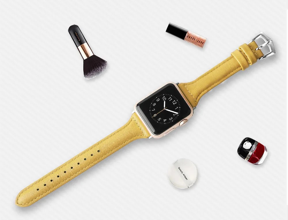 Ремешок из натуральной кожи для Apple Watch 38 мм 42 мм 40 мм 44 мм Смарт-часы для i watch series 4 3 2 1 женский браслет