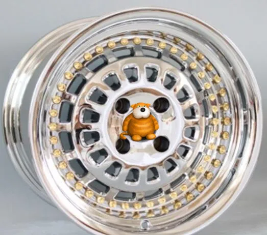 Высокая производительность Золотое вакуумное хромирование 15x8,0 15x9,0 4x100 Автомобильные Колесные диски из алюминиевого сплава